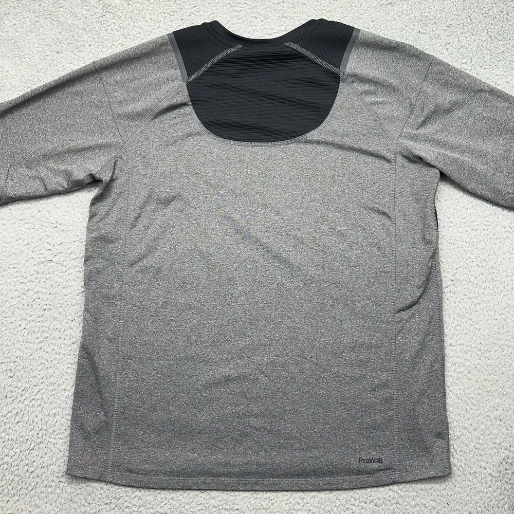 Spyder Active Men Medium ProWeb Grey Heather 4-Way Stretch L/S Activewear Shirt